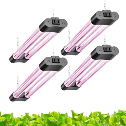 Hlite LED Grow Light 16 inch, Hanging Full Spectrum Linkable 4 Pack - color: Pinkish White, size: 4 x 20W SWITCH