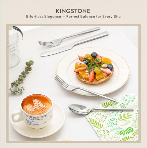 KINGSTONE 8 Piece Dinner Forks Set, Stainless Steel Forks - size: 8-Piece, style: Dinner Forks