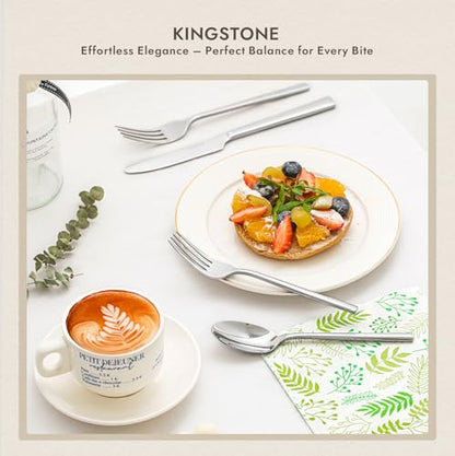 KINGSTONE 8 Piece Dinner Forks Set, Stainless Steel Forks - size: 8-Piece, style: Dinner Forks