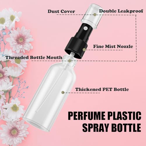 100Pack 2oz Spray Bottles 60ml Small Spray Bottle Bulk Fine Mist Sprayer - color: Clear, size: 2oz-100PCS