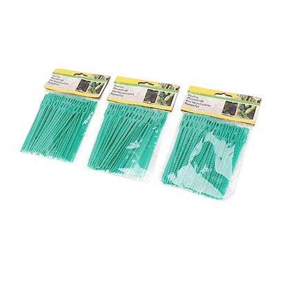 300Pcs Garden Vines Tie Plant Ties Green Reusable Zip Garden Ties Soft Wire for Supporting Plants Vines Shrubs with Flexible Plastic Material
