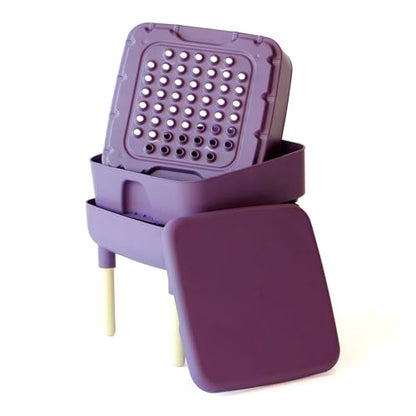 FCMP Outdoor - The Essential Living Composter, 2-Tray Worm Vermicomposter Bin (HF-LC4000v2-PUR) Plum - color: Plum