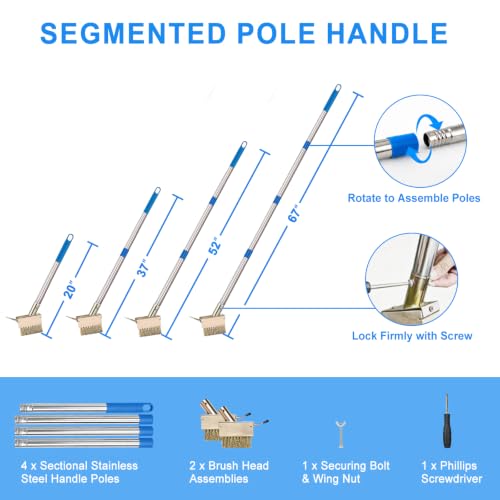Crack Weeder and Crevice Weeding Tool with 67-Inch Long Handle