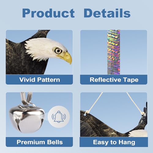 2PCS Fake Hawk to Keep Pigeon Away, Flat Plastic Hawk - color: Black Hawk（3） 2pcs