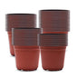 HOSTIC 6.6 Inch Nursery Pot Seedling Pot Plant Container Seed Starting Pots Multipurpose Plastic Pots 100 Packs - size: 6.6 Inch