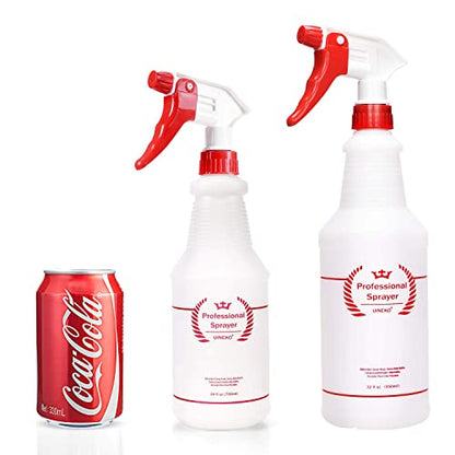 Uineko Empty Spray Bottles, Heavy Duty Sprayer, Mist & Stream, 4 Pack 32 Oz - size: 32 Oz, 4 Pack