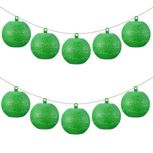 Qualirey 10 Pcs Sticky Fruit Fly Trap Ball Adhesive Fly Catching Ball Sticky Glue Fly Gnat Wasp Hornet Mosquito Bugs Flying Insects Trap Ball Traps (Green) - color: Green, size: Flat Top