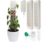 2 Pcs 9 Inch D Shaped Moss Pole with Watering Dripper, Plastic Moss Poles for Climbing Plants, Sturdy Monstera Plant Support, Self Watering Moss Pole Kit for Plants Indoor (1Pack 2Pcs-White) - size: 1Pack 2Pcs-White