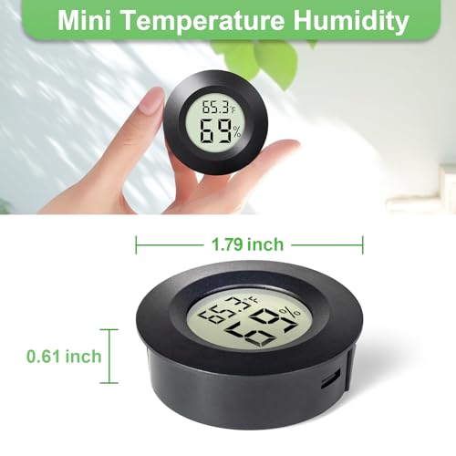 2-Pack Mini Hygrometer Indoor Humidity Meter Digital Thermometer - color: 2 Pcs