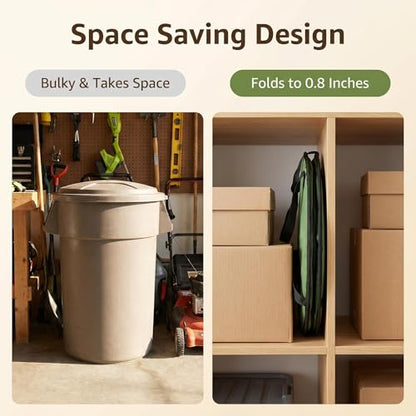Collapsible Camping Trash Can 27 Gallon, Pop Up Outdoor Recycle Bin - size: 27 Gallons-No Lid