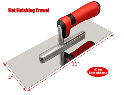 Stainless Steel Concrete Finishing Tools Set, Flat & Pool Trowel