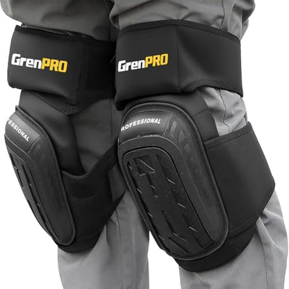 GRENPRO Heavy Duty Knee Pads, Gel Foam, Construction Work Gardening