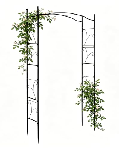 Metal Garden Arbors 93" Thickened Arch Trellis for Climbing Plants - color: Square