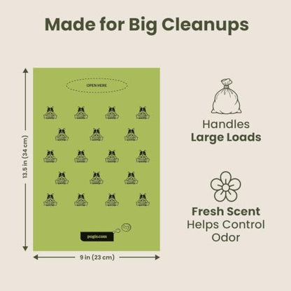 Pogi’s Dog Poop Bags – Leak-Proof & Extra Thick Pet Waste Bags (Fresh Scent, 60 Rolls, 900-Count) - color: Scented, size: 1 Count (Pack of 900)