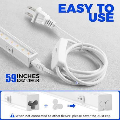 Barrina T5 Plant Lights, 5W LED Grow Light Strip, 1FT White Cover, 8 Packs - color: Pinkish White, size: 1ft-white Cover