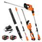 2-in-1 Cordless Hedge Trimmer with Telescoping Pole
