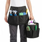 Cleaning Apron, Cleaning Caddy & Household Cleaning Storage Organizer Set - color: Black+black
