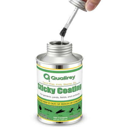 1 Pack Sticky Coating Insect Trap with Brush, Insect Barrier (8 oz) - size: 8 oz