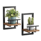 Sbosbo Floating Shelves for Wall Plant Shelf - color: Rustic Brown