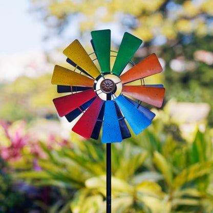 Stargarden Wind Spinners Outdoor, Colorful Kinetic Pinwheels - color: Colorful