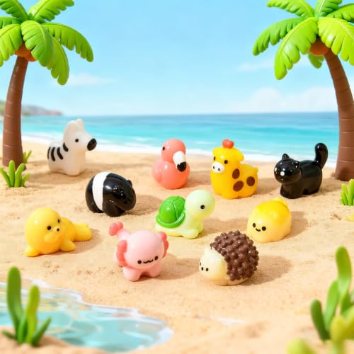 44PCS Mini Resin Animals Variety Pack 22 Style Tiny Resin Animal Figurines - color: Fixed Color Ctyle-d