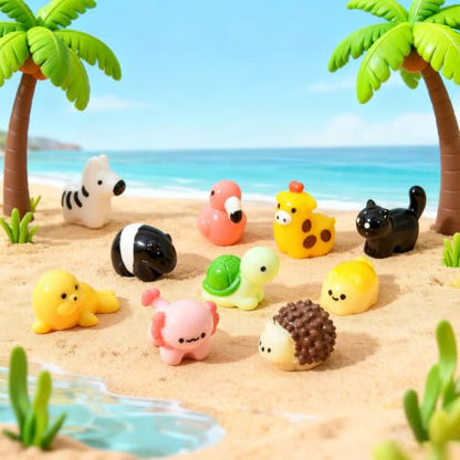 44PCS Mini Resin Animals Variety Pack 22 Style Tiny Resin Animal Figurines - color: Fixed Color Ctyle-d