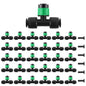 Kalolary 30Pcs Push-to-Fit Drip Irrigation Emitters for 1/4" Tubing - size: 1/4” Push-to-Connect Tee- Vortex- 30P Green