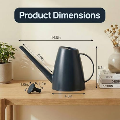 Modern 1.8 Liter Plastic Watering Can with Detachable Spout and Sprinkler Head, Designed for Controlled Pouring and Easy Handling, Blue - color: Blue