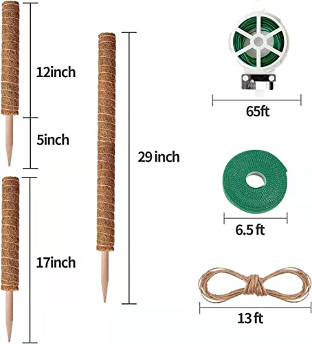 Eibikdi 101in Moss Pole for Plants Monstera 8 Pcs - size: 8 Packs
