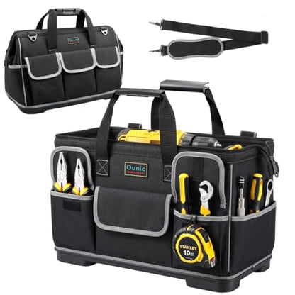 16 Inch Heavy Duty Tool Bag, 16-Pocket Tool Box Organizer, Black - color: Black, size: 16 Inch
