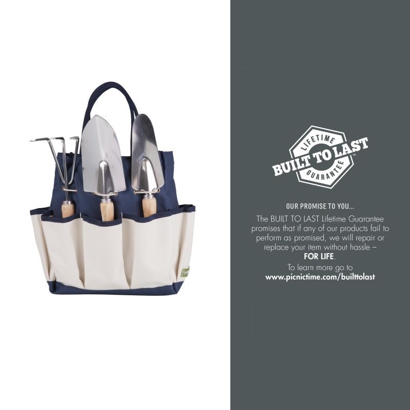 Picnic TIME Disney Mickey Mouse & Minnie Mouse Garden Bag with Tool Set, Garden Tool Organizer Bag, Gardening Tools Gifts for Women and Men, (Navy Blue with Beige Accents) - color: Disney Mickey Mouse & Minnie Mouse - Navy Blue with Beige Accents