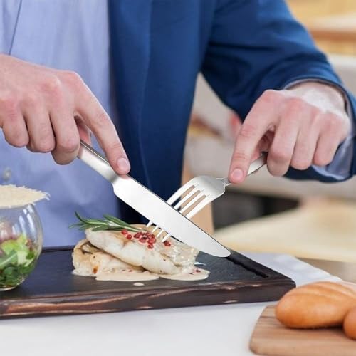 HornTide 16-Piece Flatware Sets Dinner Knife Fork Spoon Teaspoon, 4-Piece Place Setting Service for 4 Person Stainless Steel Mirror Polishing, Ideal for Home, Kitchen and Restaurant - size: 16-Piece Pack