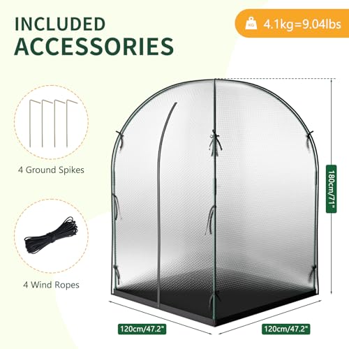 DoCred Greenhouse for Outdoors, 47x47x71 Inch Mini Greenhouses Tent - size: 47x47x71 Inch