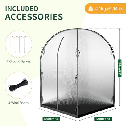 DoCred Greenhouse for Outdoors, 47x47x71 Inch Mini Greenhouses Tent - size: 47x47x71 Inch
