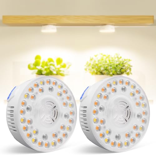 Barrina Orbgrow OG09 Puck Grow Light, 18W, 660nm Red LEDs, 2 Packs - color: GrowForce Spectrum-White Cover, size: 2 Packs without Timer