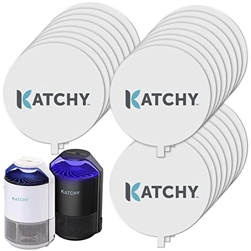 Katchy Original and Midnight Glue Board Refills (24 Pack) – Catcher & Killer for Mosquito, Gnat, Moth & Fruit Fly – Indoor Flying Insect Trap Glue Board Refills – Non-Zapper Traps for Buzz-Free Home - size: 24 Pack
