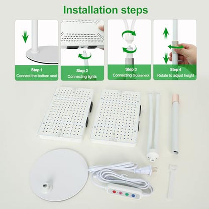 2Head Tabletop Grow Lights for Seed Starting with Timer - size: 2Head-Timer