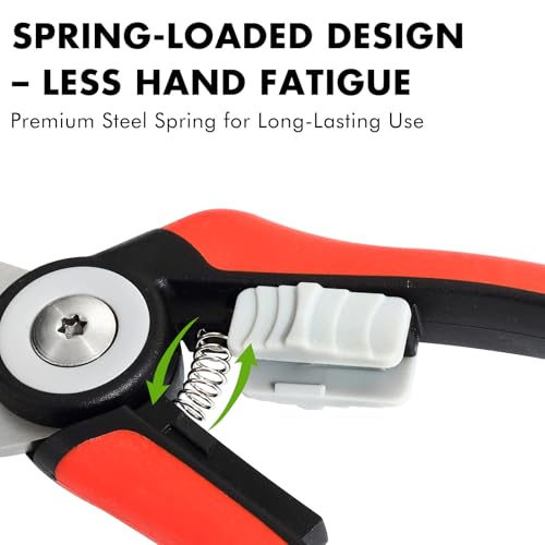 LIVINGO Bypass Pruning Shears Garden Clippers with Curved Blade