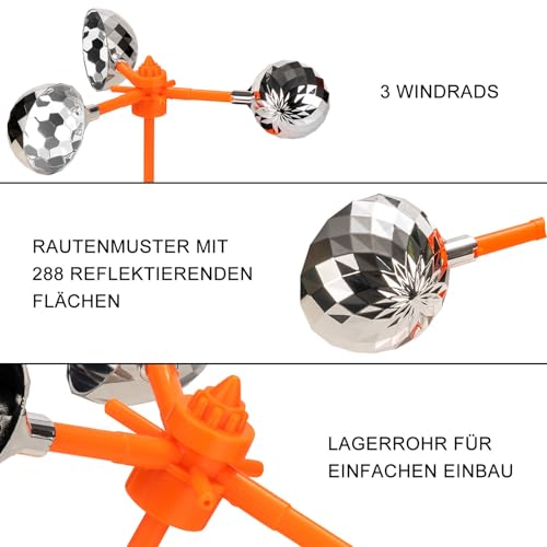 Bird Scare Reflective Device Bird reflectors to Keep Birds Away - color: Orange