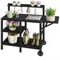 YEFU Potting Bench with Sink, All-Weather Resistant,Black - color: Black, size: Premium