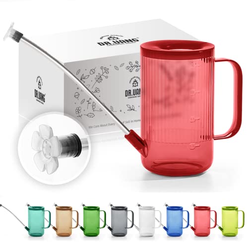 Small Watering Can Indoor Plants with Long Spout (1L, Red) - color: Red