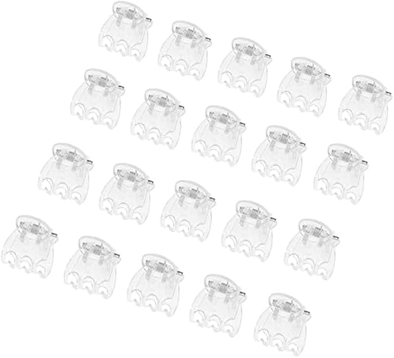 50Pcs Transparent Plant Orchid Clips Flowers Support Clear Fixer for Garden Vine Stem Plants Climbing Clasp Transparent 6 Claws Orchid Clips Plastic Butterfly Plant Support Structures