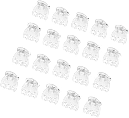50Pcs Transparent Plant Orchid Clips Flowers Support Clear Fixer for Garden Vine Stem Plants Climbing Clasp Transparent 6 Claws Orchid Clips Plastic Butterfly Plant Support Structures