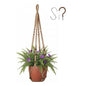 Macrame Plant Hanger 35", No Tassel Hanging Plant Holder, Sturdy Flower Pot Holder with 2 Hooks - Brown - color: Brown, size: 35"-1pc