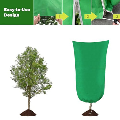 4 Pack Plant Covers Freeze Protection, 31.5" W x47.3 H Frost Cloth