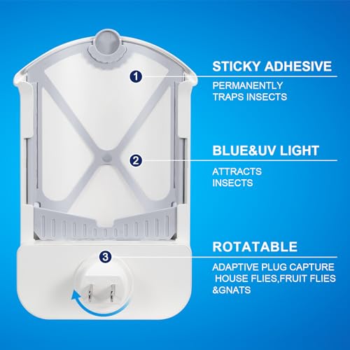 2 Flying Insect Traps & 2 Cartridges - Compatible with Refills