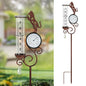 Cat Rain Gauge Outdoor,Large Number Scale Rain Gauge-Temperature&Hygrometer - color: Cat