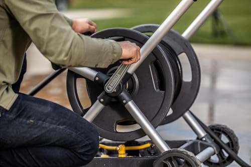 Gorilla Mobile Aluminum Garden Hose Reel, 225 Ft, Zero-Rust, No-Leak Brass - size: 225 FT