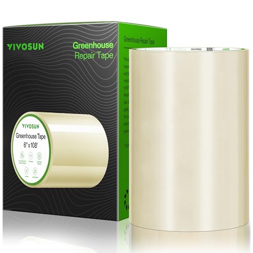 VIVOSUN Greenhouse Repair Tape, 6.3 mil 6" x 108' Heavy Duty Plastic Tape - size: 6”x108’