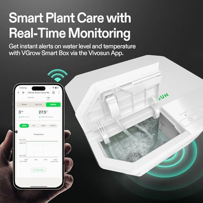 VIVOSUN VGrow DWC Hydroponics System Kit, Only for VGrow Smart Grow Box, Not Compatible with E42A/E42A+/A22/A10，Not Used in Grow Tent, 4-Gallon with Air Stones & Rapid Rooters